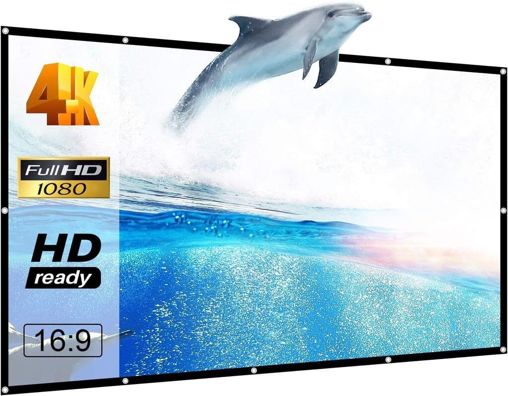 XTECTORVIEW 92 Inch Foldable Projector Screen 16:9 HD 4K 3D Projection, Matte White Fabric Projector Screen (Width 203 cm x 114 cm Height)-image-20