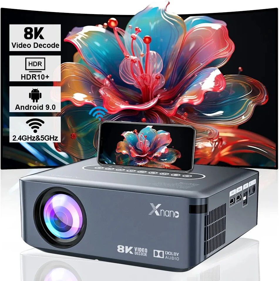 Trending Store TS-X1 Upgraded Android 9 Ultra Full HD 2+16GB LED Projector For Home Cinema (12000 lm / 1 Speaker / Wireless / Remote Controller) Portable Projector-image-2