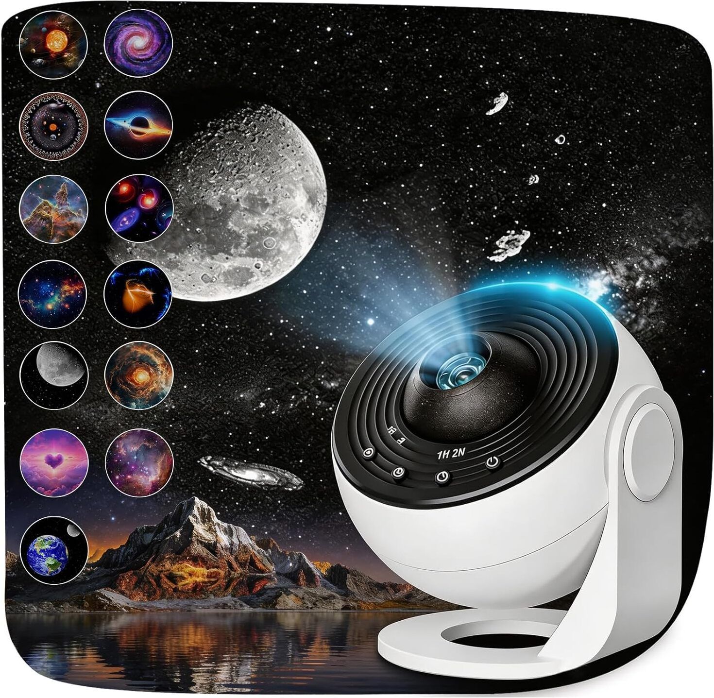 DEVICE Galaxy Projector Pro for Bedroom, 13 in 1 Planetarium (8 lm) Portable Projector-image-23