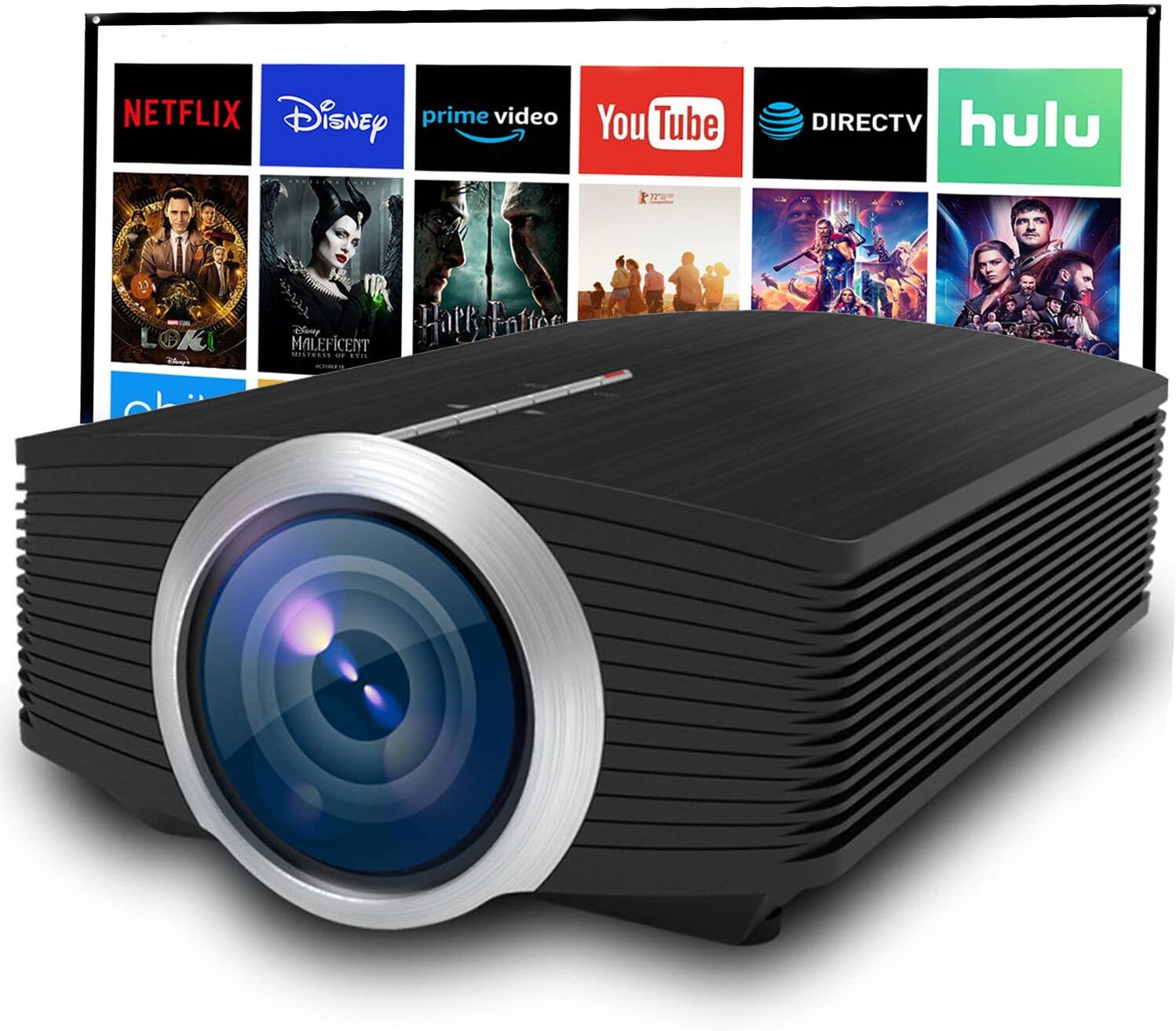 TOTAL Mini Led Portable Smart Home Theatre Projector with LCD Remote Controller (4000 lm) Portable Projector-image-33