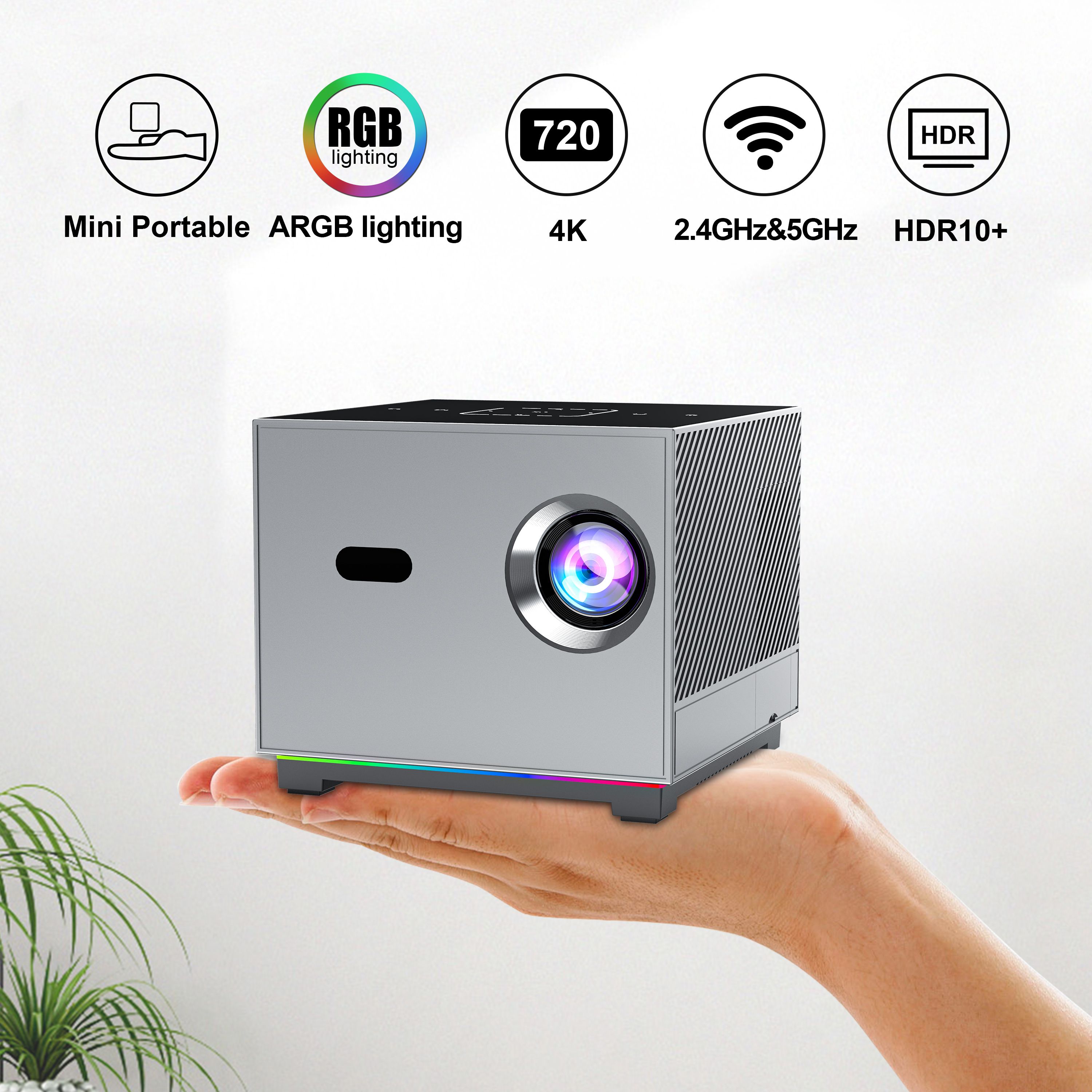 Trending Store X3 4K touch key android projector 720P With 2GB 16GB 5G WiFi Voice Control Remot (8000 lm / 1 Speaker / Wireless / Remote Controller) Portable Projector-image-40