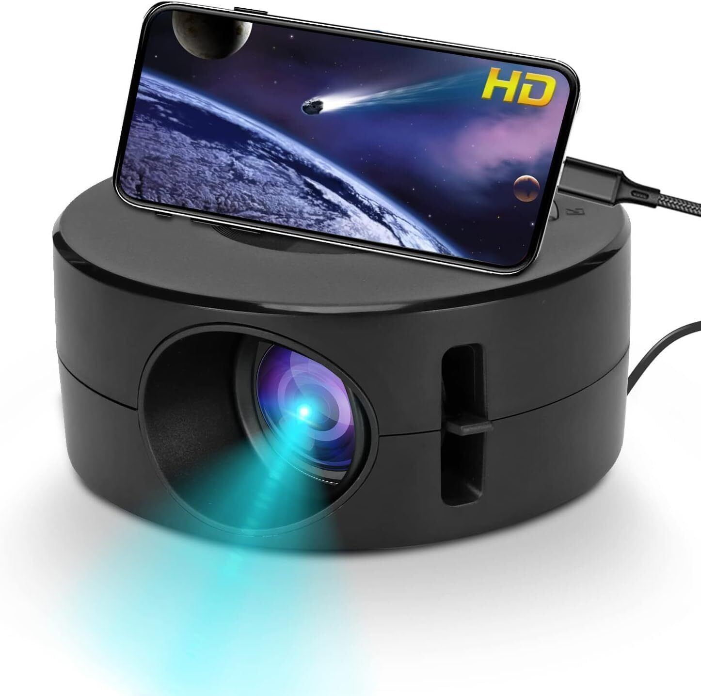 TOTAL Mini Home Theater LED Projector with Remote Controller Support HDMI AV SD USB (4000 lm) Portable Projector-image-29