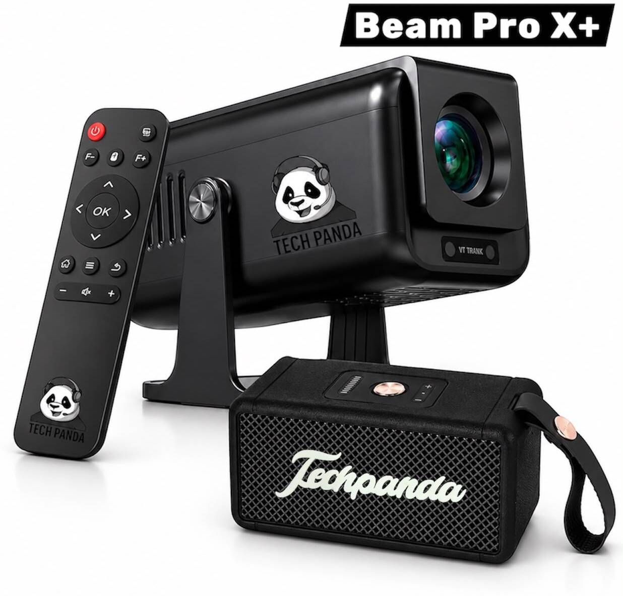 TECHPANDA Beam Pro X+ (+SPEAKS) Smart Projector Android 13 WiFi 5G BT5 180° FHD (350 lm / 1 Speaker / Wireless / Remote Controller) Portable Projector-image-47