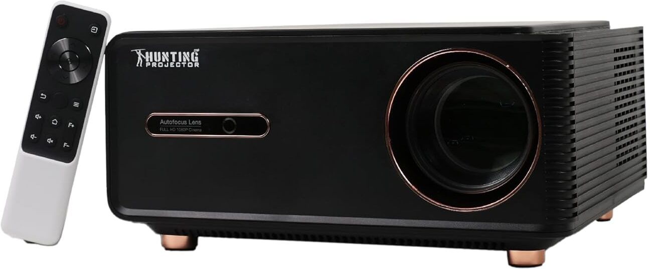 HUNTING PROJECTOR RD839(4500 ANSI /LAMP Life 70000 HRS/Full HD 1080 4K Support) (30000 lm / 1 Speaker / Wireless / Remote Controller) Portable Projector-image-1