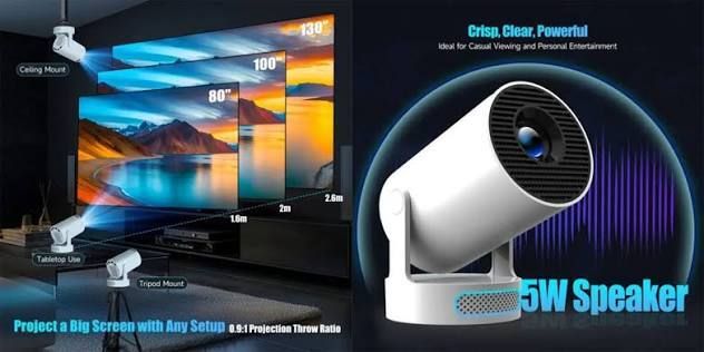 IMMUTABLE 4K Android Smart Projector Full HD 1080 YUGFHVU81 (2200 lm / Wireless / Remote Controller) Portable Projector-image-41