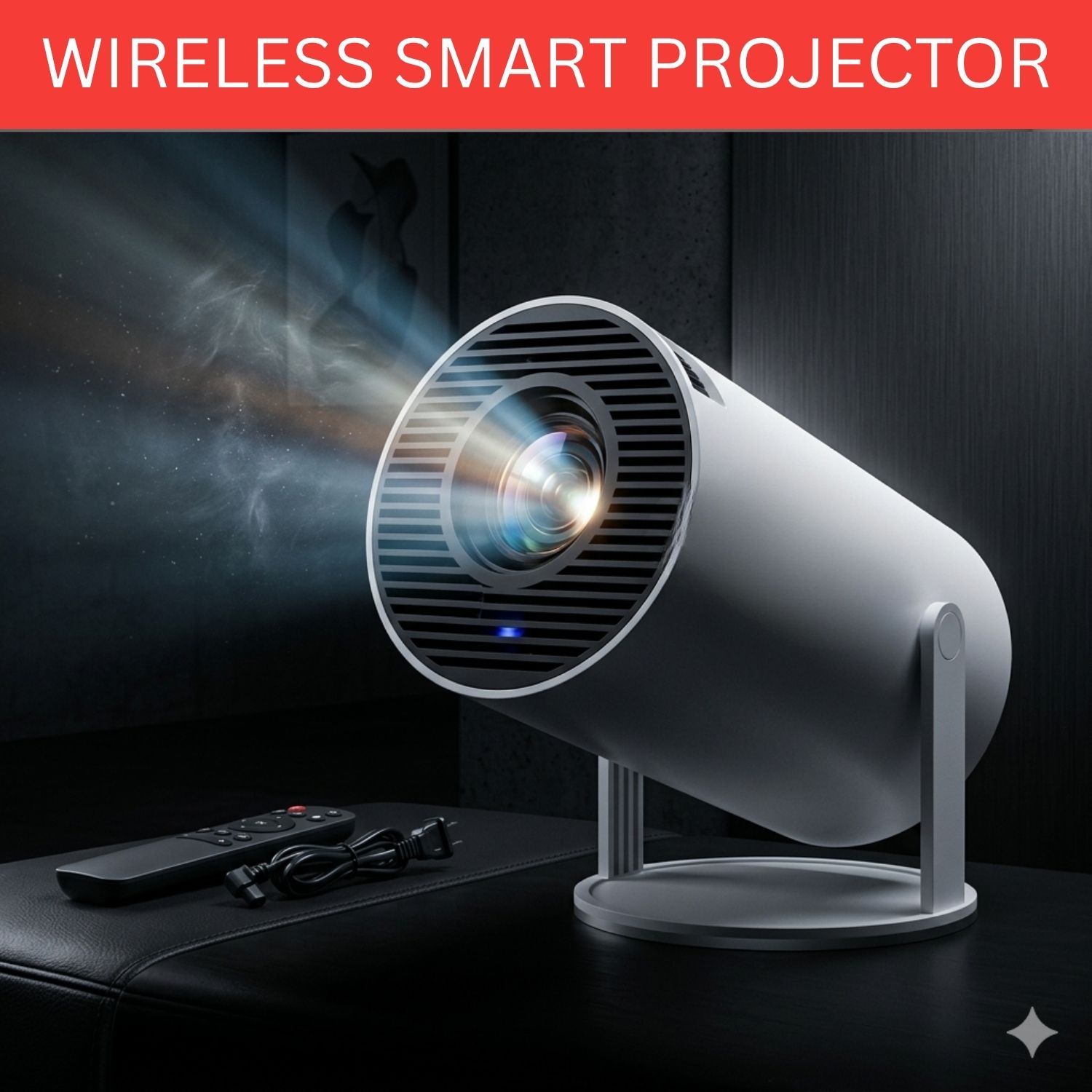 SYARA Projector, 4K 1080P Full HD Projector, WiFi 5G Compatible With Mobile/LaptopF253 (4500 lm / 1 Speaker / Wireless / Remote Controller) Portable Projector-image-44