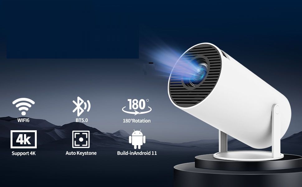Wifton M5 Smart Wireless Projector for Smartphone, Laptop & TV Stick (6000 lm / 1 Speaker / Wireless / Remote Controller) Portable Projector-image-33