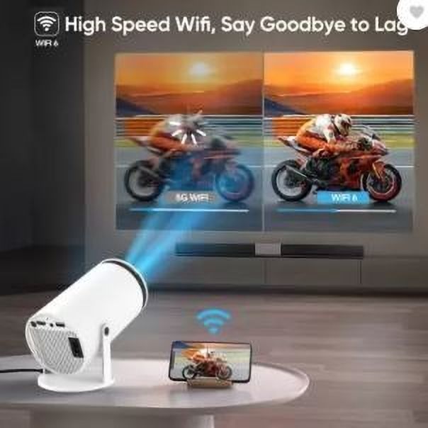 TECHGEAR HY300 1GB/8GB, HD Android 11 Projector WiFi 6/BT 5.0 180° Rotation Auto Keystone (1800 lm) Portable Projector-image-2