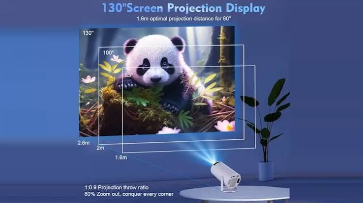 IMMUTABLE 4K Android Smart Projector Full HD 1080 YUGFHVU74 (2200 lm / Wireless / Remote Controller) Portable Projector-image-35