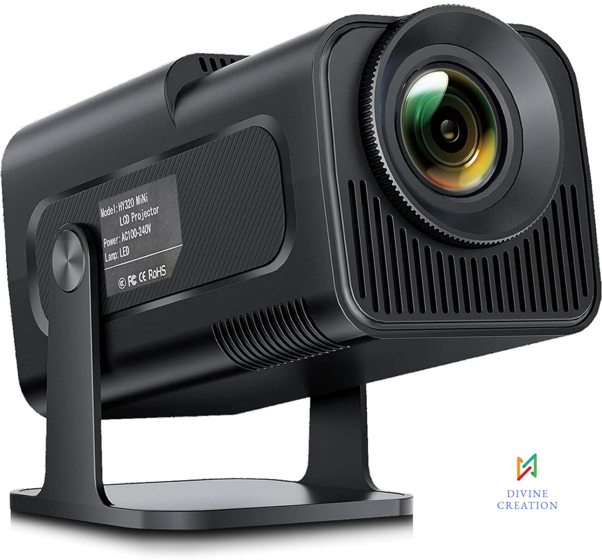 Divine creation HY320 Mini 4K Support Smart Android 13 Projector with WiFi 6 HD Home Theater J12 (5000 lm / Wireless / Remote Controller) Portable Projector-image-8