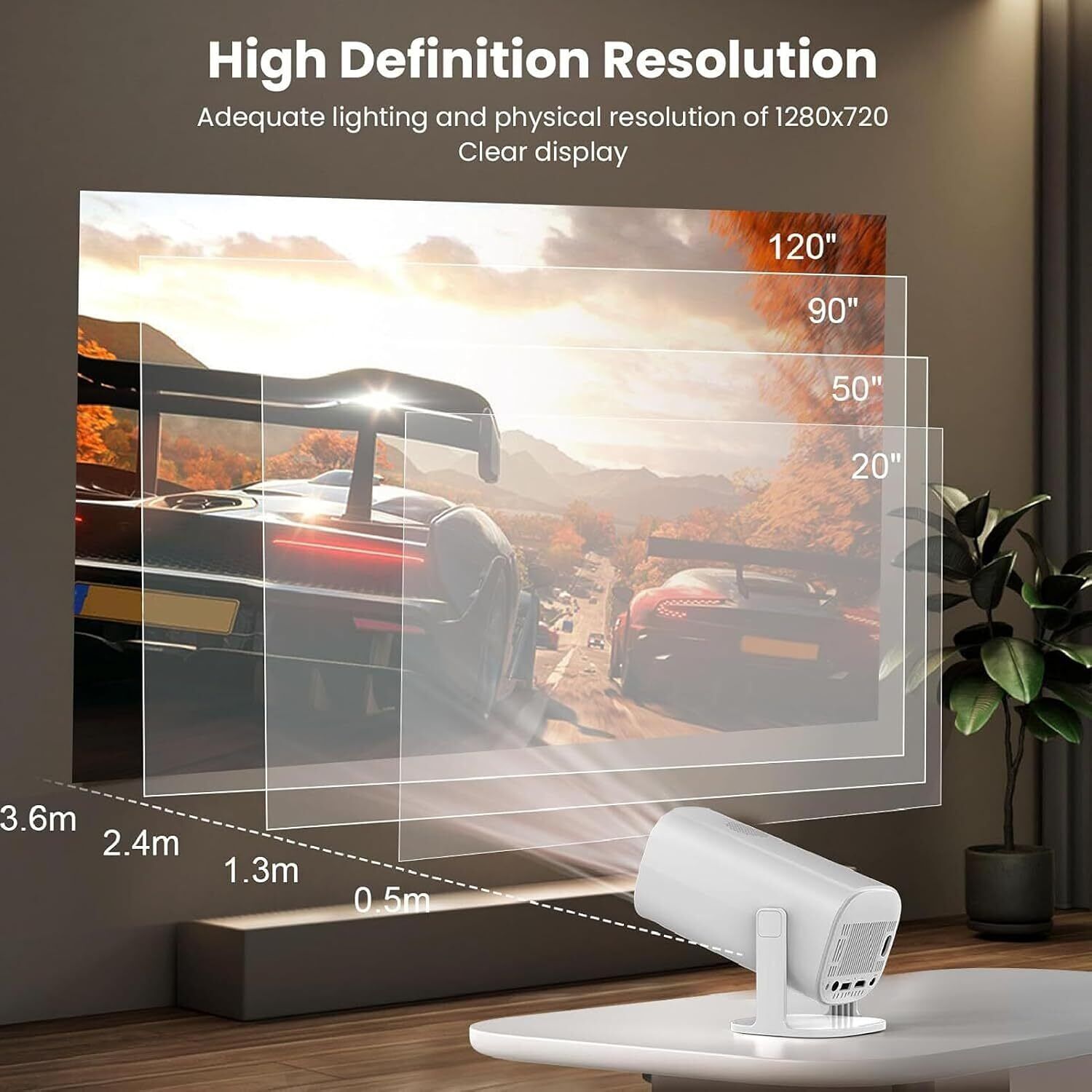 UNIKEY Portable Android Projector | Full HD Support | Wireless | Mini (8400 lm / 1 Speaker / Wireless / Remote Controller) Portable Projector-image-32