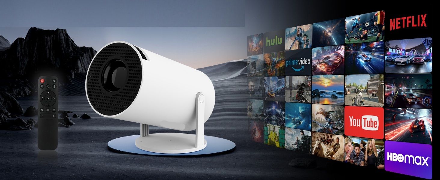 Wifton M5 Wireless Mini Projector for Movies, Sports & Gaming (6000 lm / 1 Speaker / Wireless / Remote Controller) Portable Projector-image-19