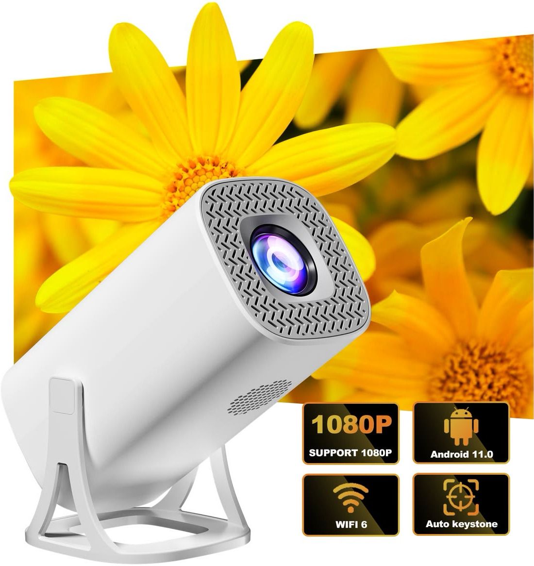 Offtrot HY300 (250 lm / 1 Speaker / Wireless / Remote Controller) Portable Projector-image-44