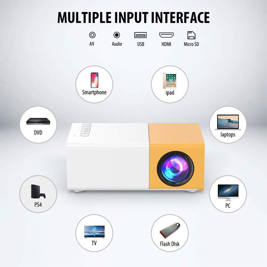 favone MiniHomeTheater LED Projector with Remote Controller Portable Projector (600 lm) (600 lm) Portable Projector image 1
