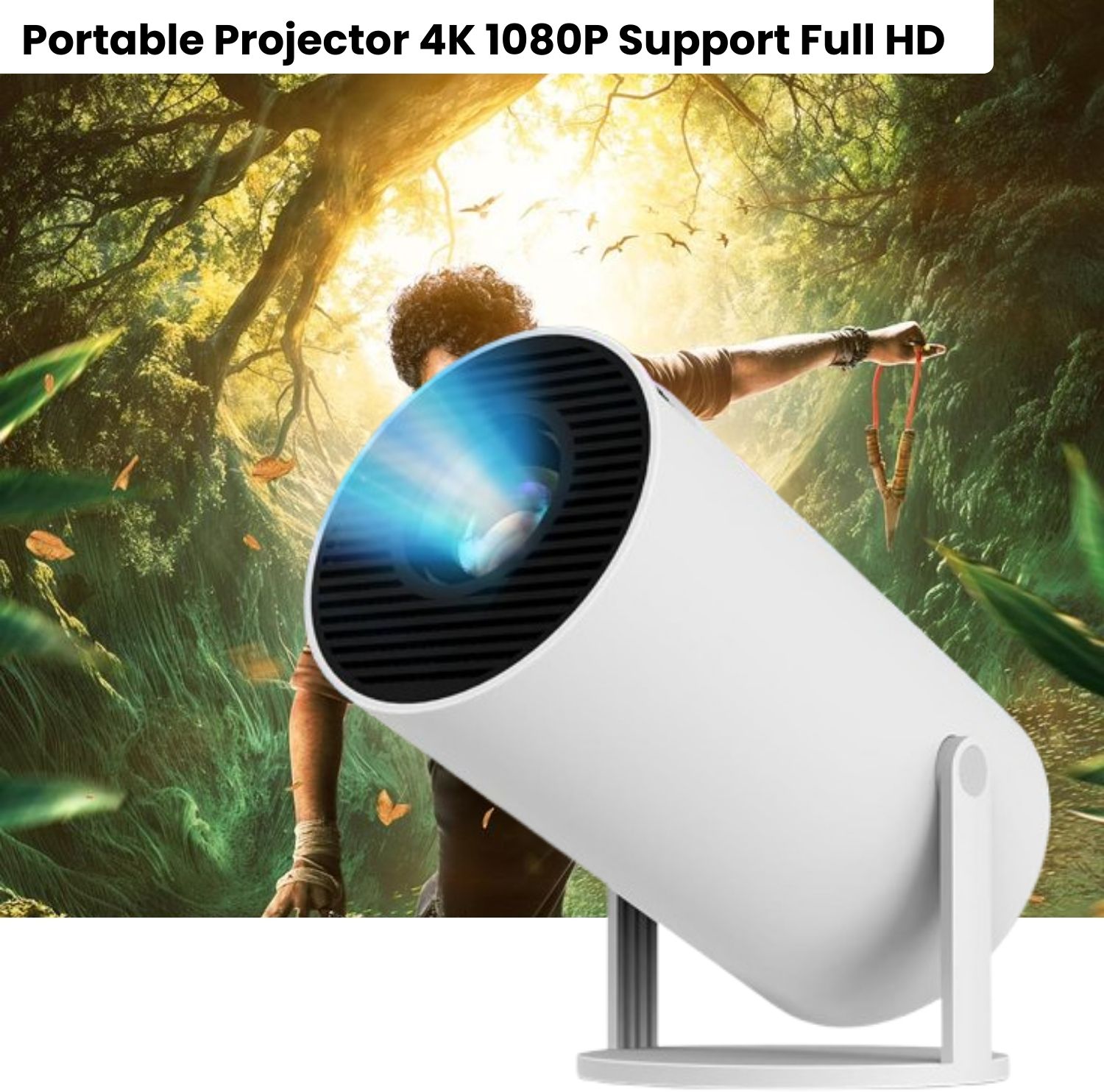 Frony Smart Projector for Home 4K Support Rotabable Design withApp Netflix,YouTubeA453 (4500 lm / 1 Speaker / Wireless / Remote Controller) Portable Projector-image-18