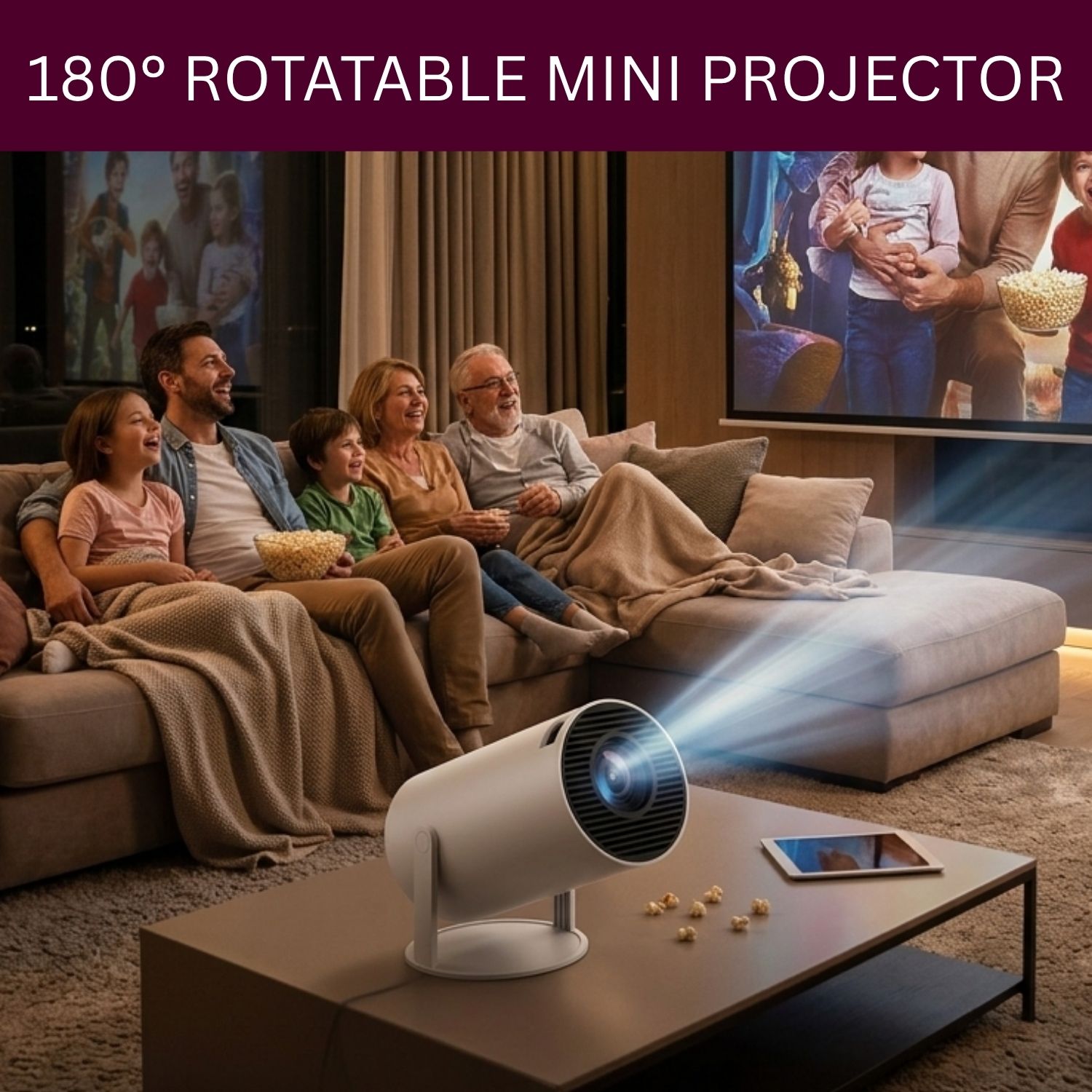 FRONY Projector, 4K 1080P Full HD Projector, WiFi 5G Compatible With Mobile/LaptopS282 (4500 lm / 1 Speaker / Wireless / Remote Controller) Portable Projector-image-23