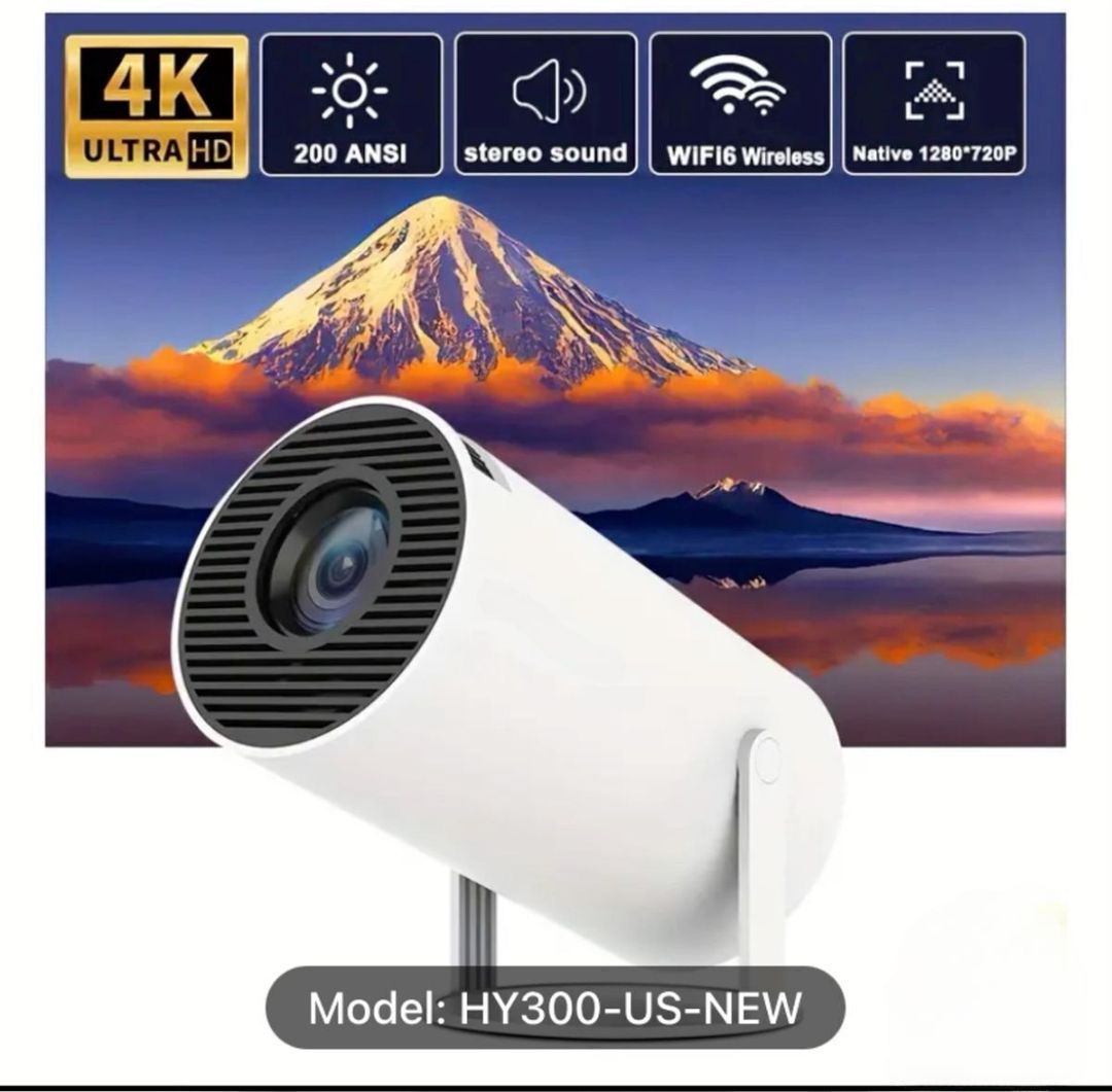 VistaraQ HY300 Pro Portable Smart Projector 4K Support WiFi BT (5000 lm / 1 Speaker / Wireless / Remote Controller) Portable Projector-image-44