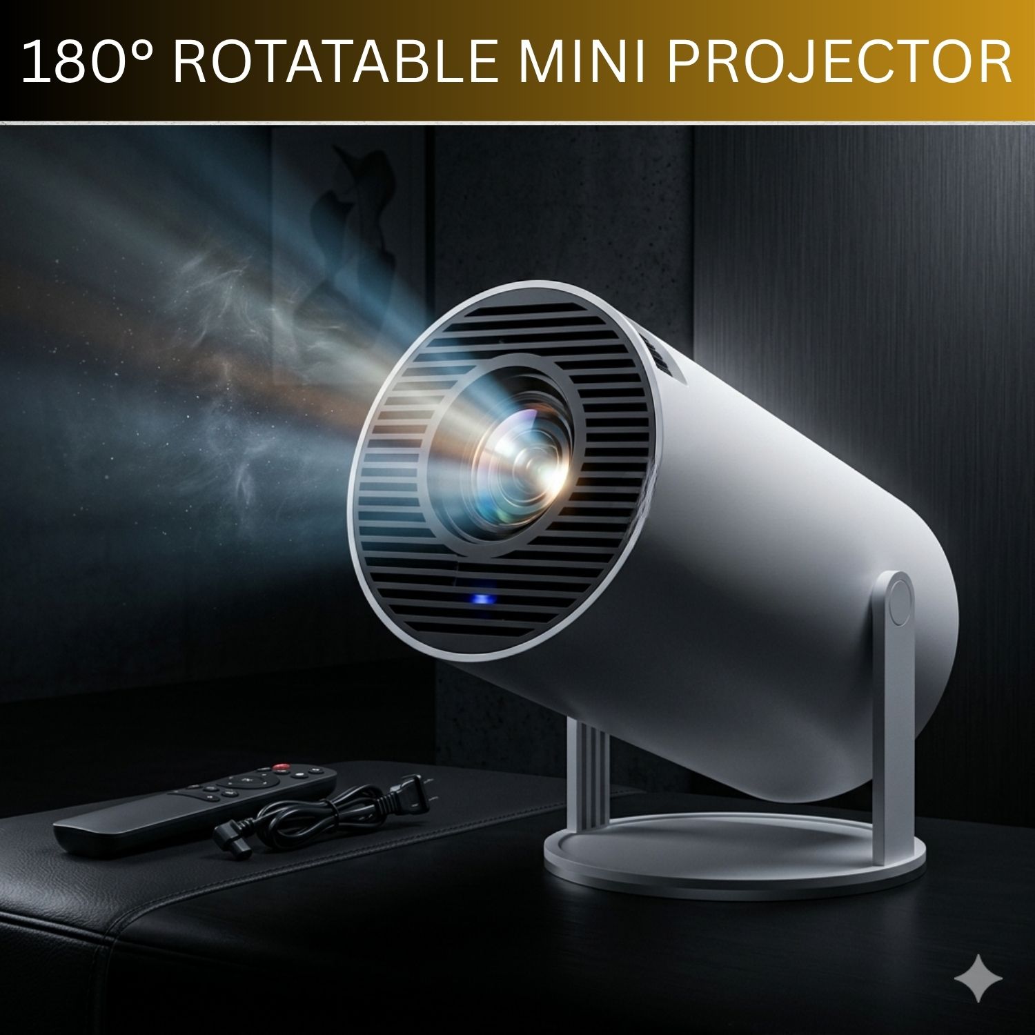 GUGGU Projector, 4K 1080P Full HD Projector, WiFi 5G Compatible With Mobile/LaptopG202 (4500 lm / 1 Speaker / Wireless / Remote Controller) Portable Projector-image-14