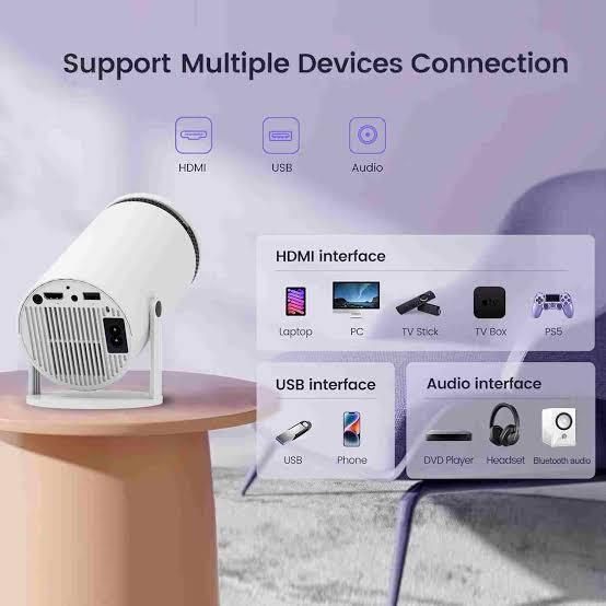 IMMUTABLE 4K Android Smart Projector Full HD 1080 YUGFHVU85 (2200 lm / Wireless / Remote Controller) Portable Projector-image-29