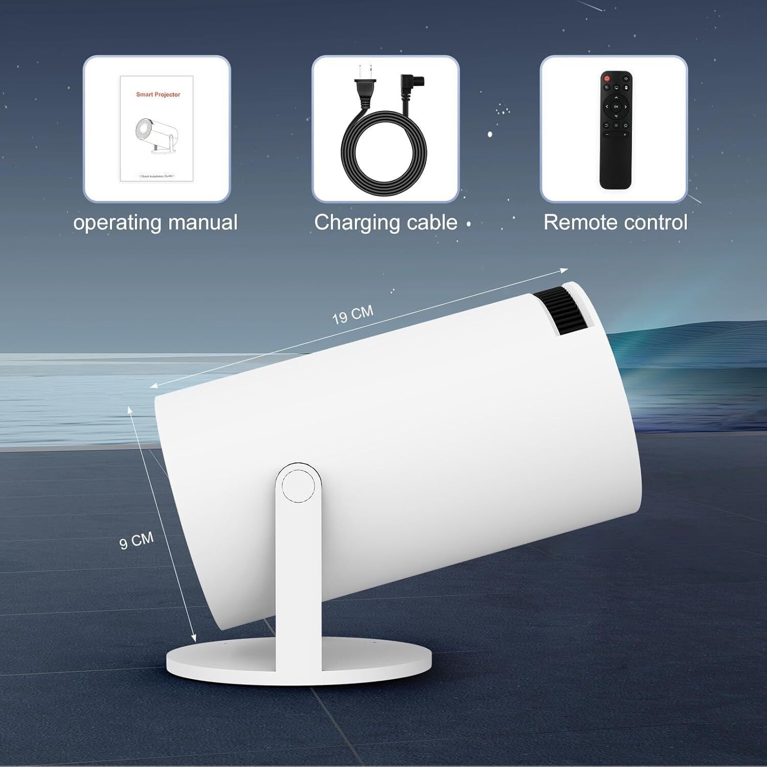 IMMUTABLE LATEST Portable LED Mini Home Theater, Video Projector WYI19 Projector Screen (Width 115.5 cm x 44.5 cm Height)-image-30