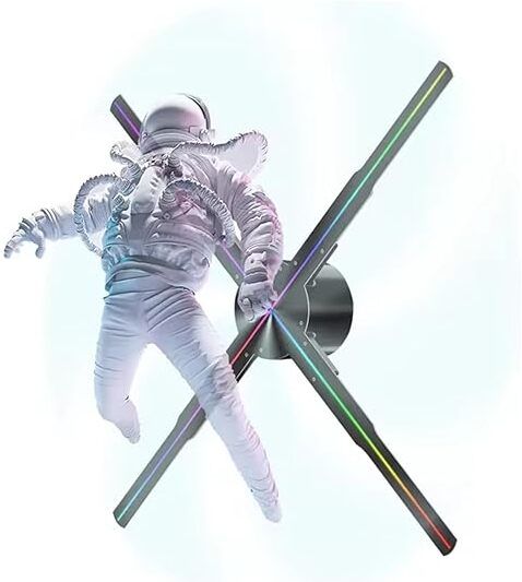 TONZO 3D Hologram Fan 100cm 4 Blade Wall-Mount Display with 1184 LEDs (3000 lm) Portable Projector-image-42