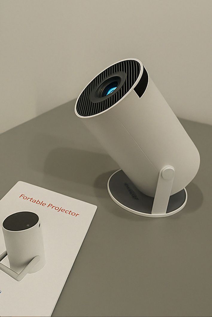 Casaquin Smart Mini Portable Projector Home Theatre Portable Design 180° Rotation White (4500 lm / 1 Speaker / Wireless / Remote Controller) Portable Projector-image-42