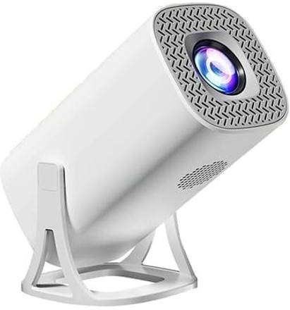 PowerFocus 4K 1080 P Portable Projector with Dual Band WIFI6 5G Wireless 5.0 Bluetooth (8400 lm / 1 Speaker / Wireless / Remote Controller) Portable Projector image 1