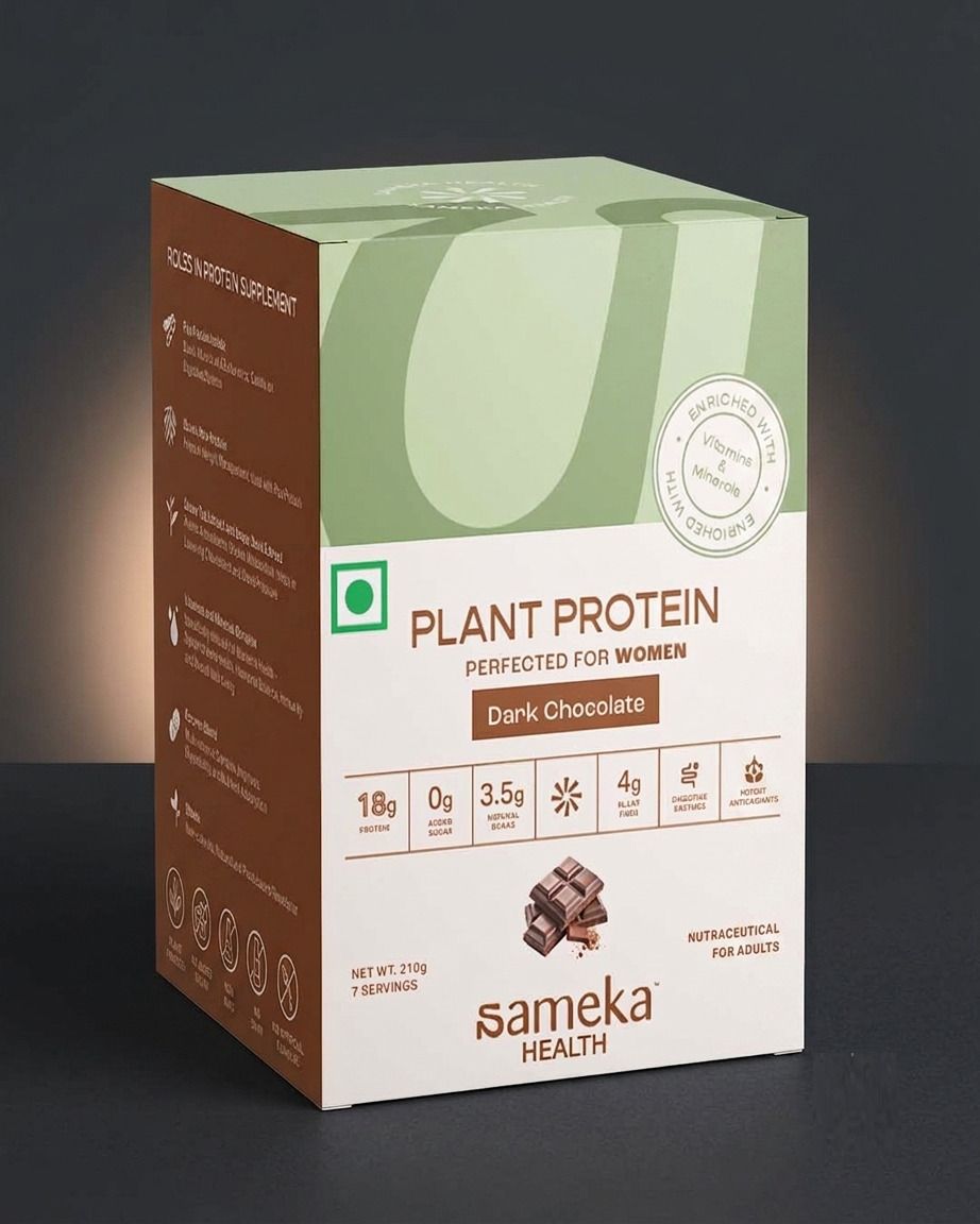 sameka health Dark Chocolate - Plant Protein | 7 servings | 18g protein per serving Plant-Based Protein-picture-12