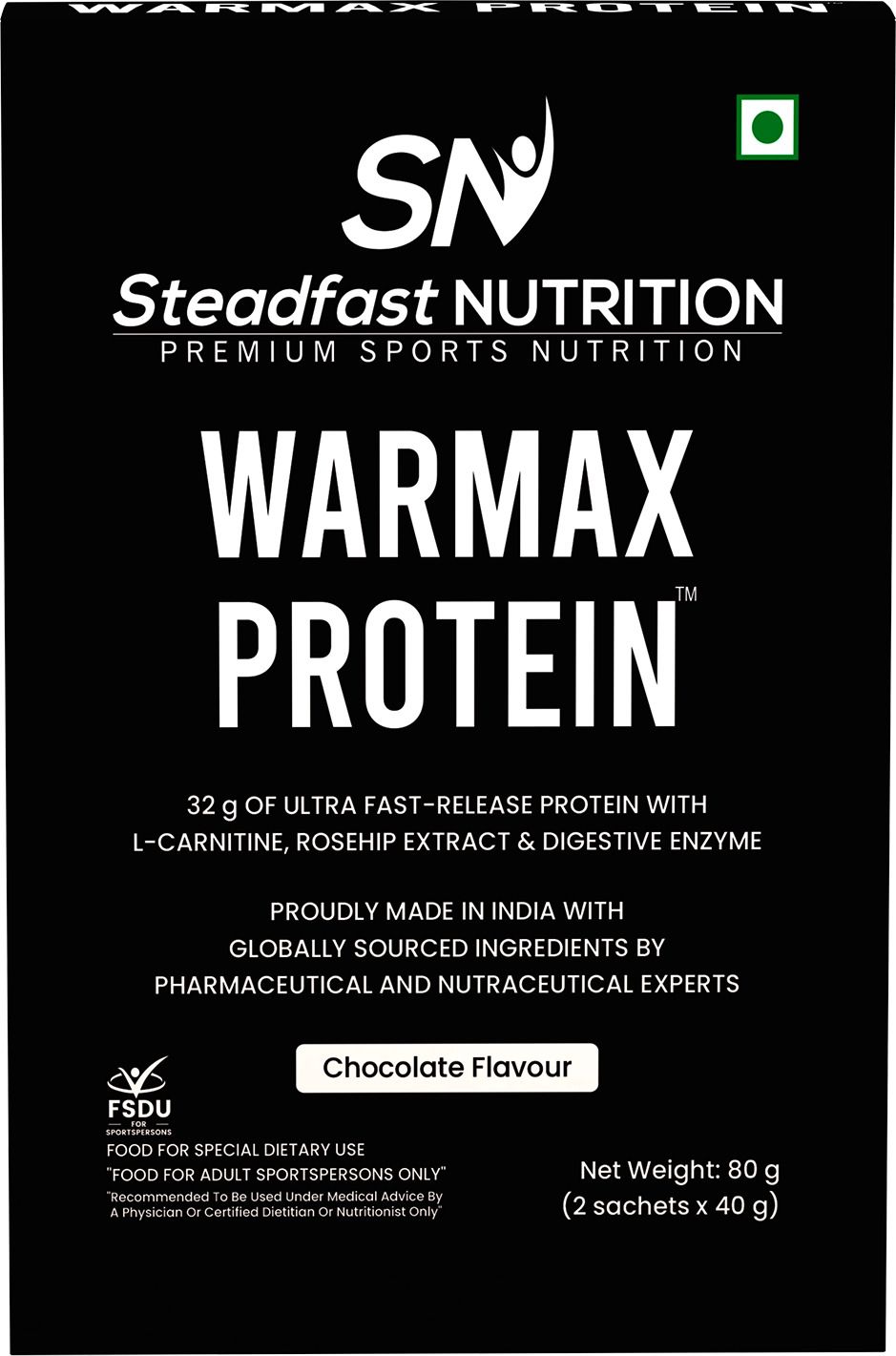 Warmax whey Protein Chocolate 2 Sachsts 80 gm ,Isolate & Hydrolysate,32G Protein Whey Protein-image-8