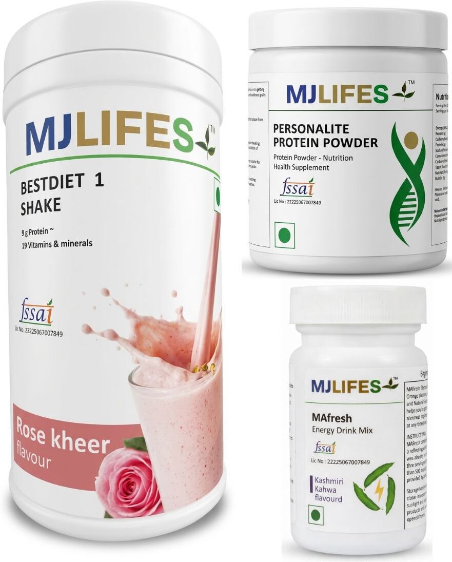 mjlifes Bestdiet 1 Shake Rose Kheer500g+Personalite Protein200g+Kashmiri Kahwa40gMafresh Protein Shake-picture-26