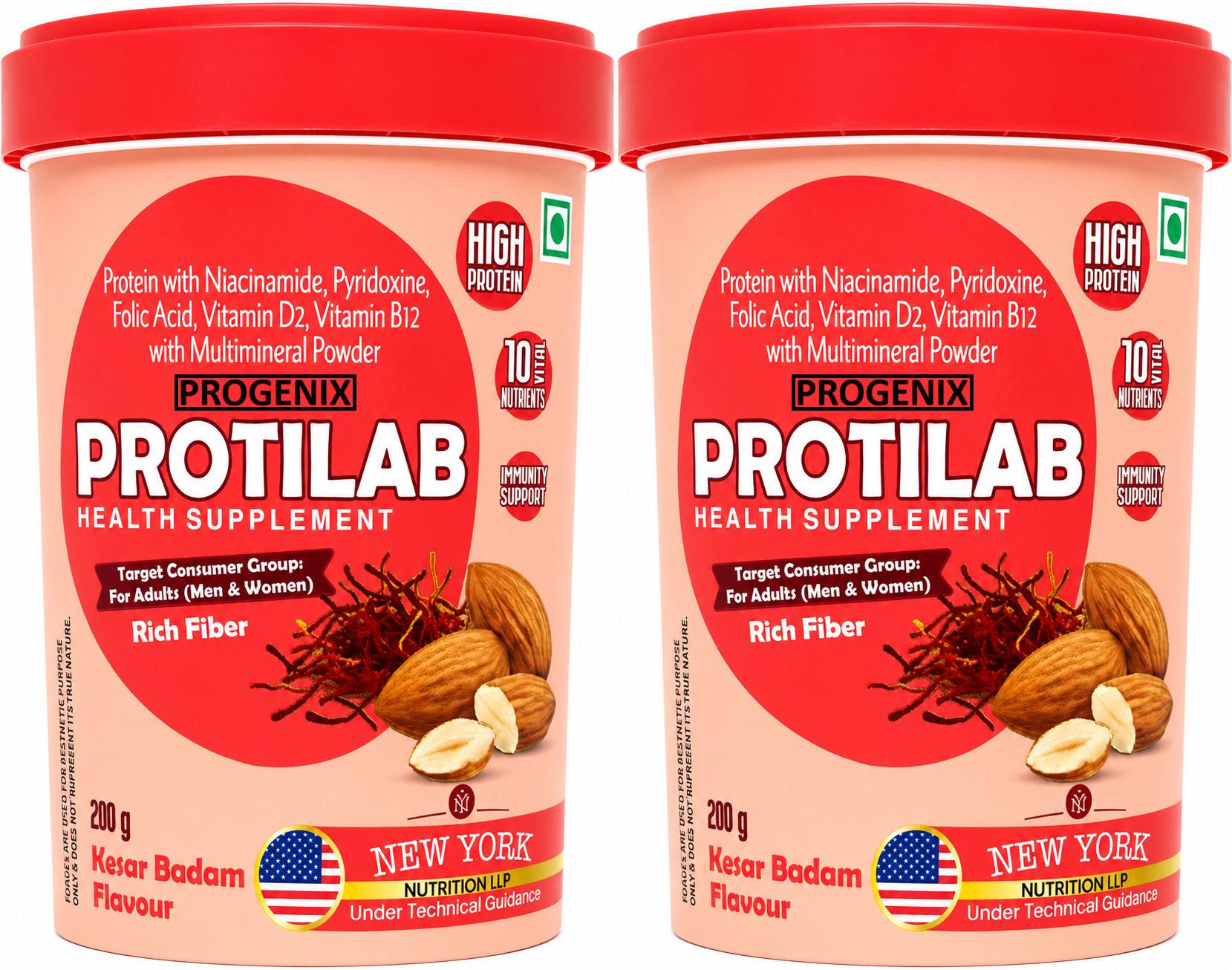 progenix PROTILAB PROTEIN POWDER WITH HIGH PROTEIN FOR MUSCLE GAIN,BODY GAIN,STAMINA,MASS Protein Blends-picture-12