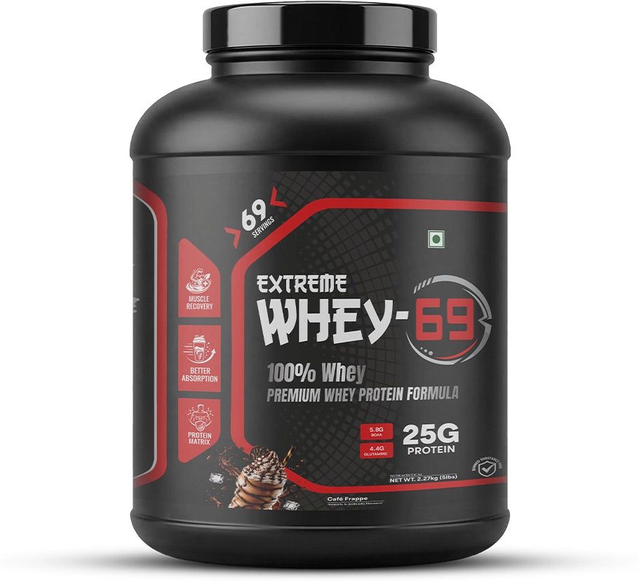 Extreme Whey 69 Premium Whey Protein Cafe Frappe 2.27kg 69 Servings Whey Protein-image-49
