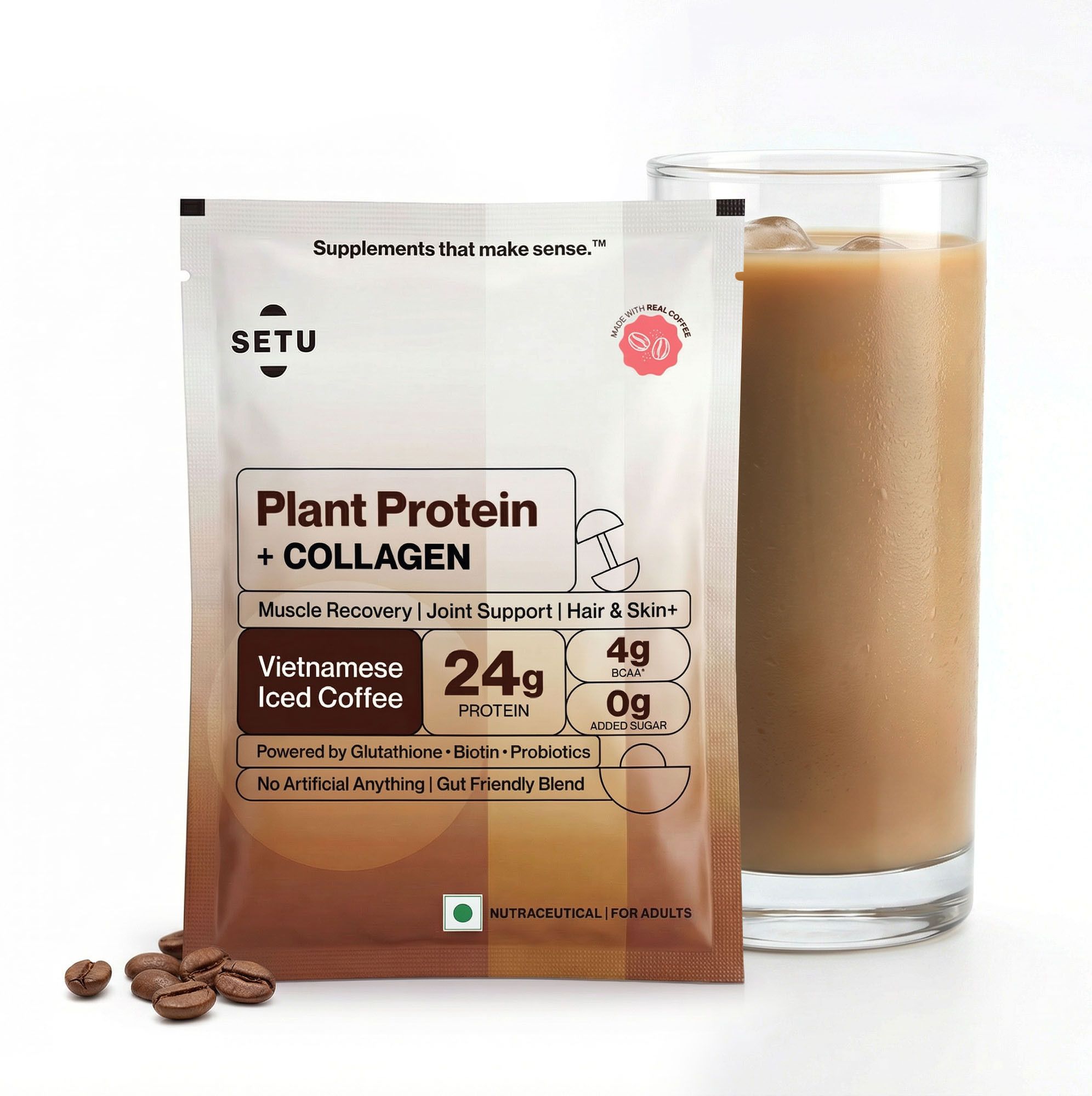 setu Plant Protein + Veg Collagen | 24g Protein with Glutathione & Biotin Plant-Based Protein-picture-37