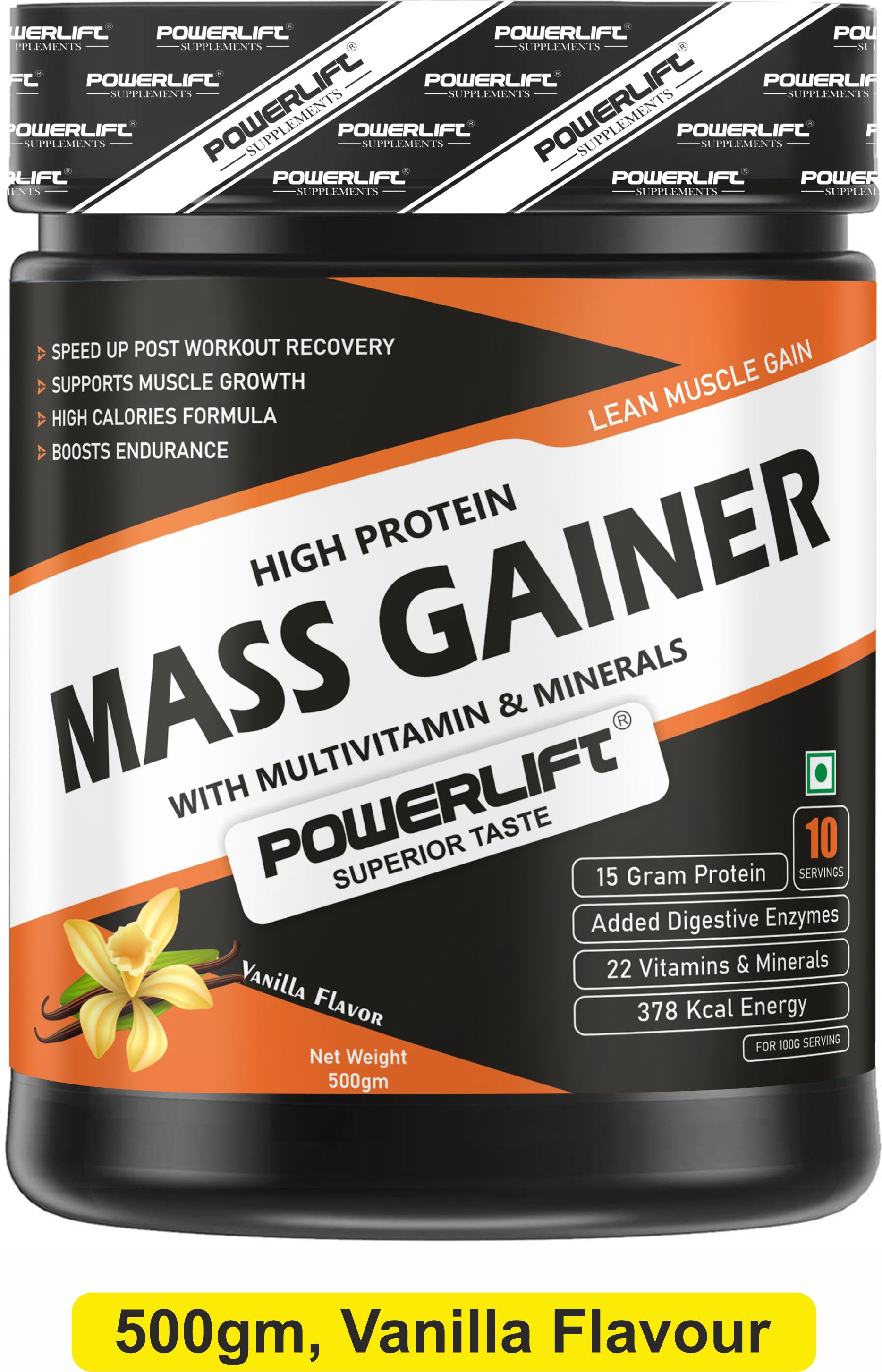 powerlift Mass Gainer For Muscle Gain, High Protein with Vitamins & Minerals Weight Gainers/Mass Gainers-picture-14