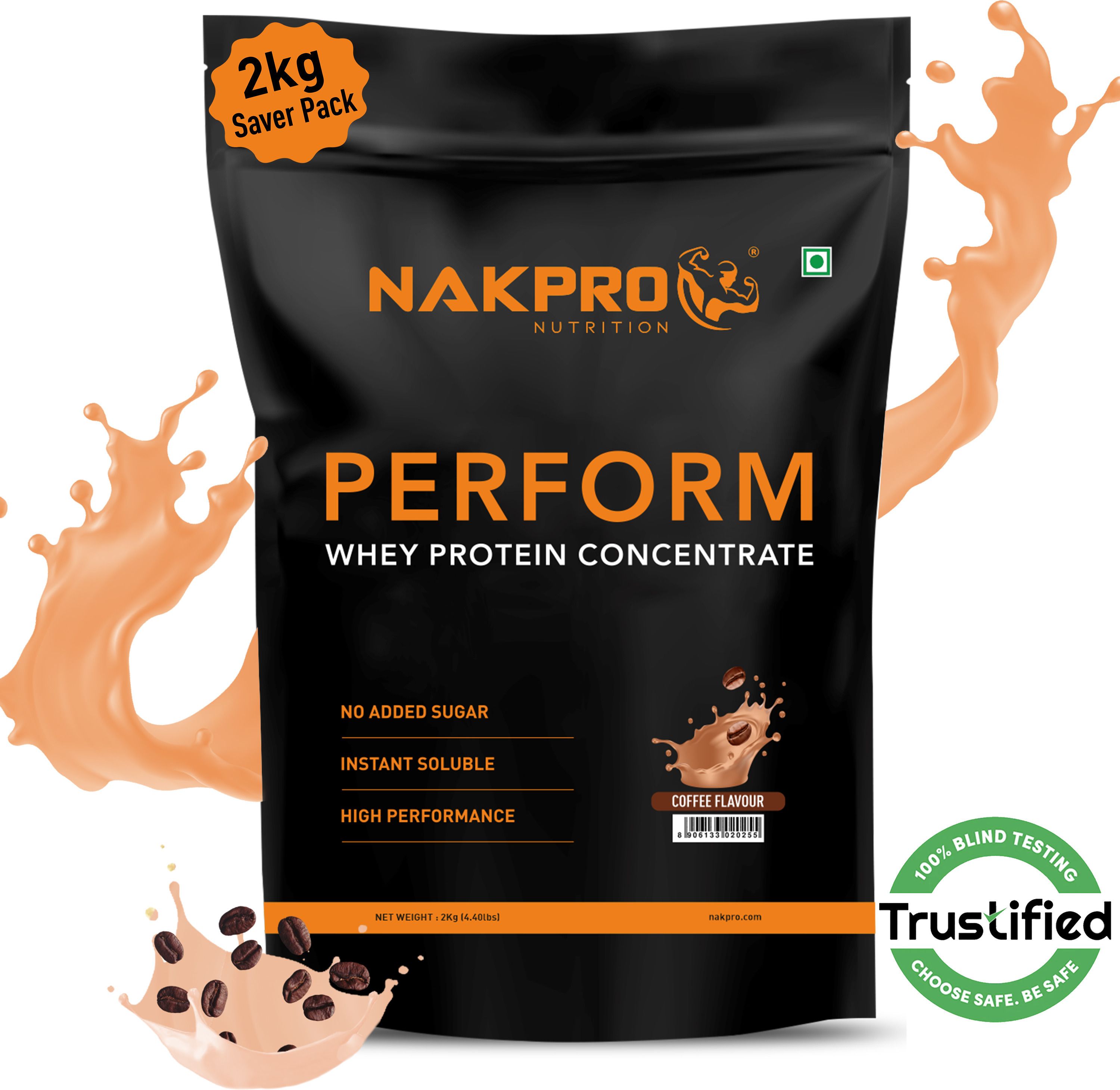 PERFORM Whey Protein Supplement Powder - Coffee (2 kg - 60 Servings) Whey Protein-image-24