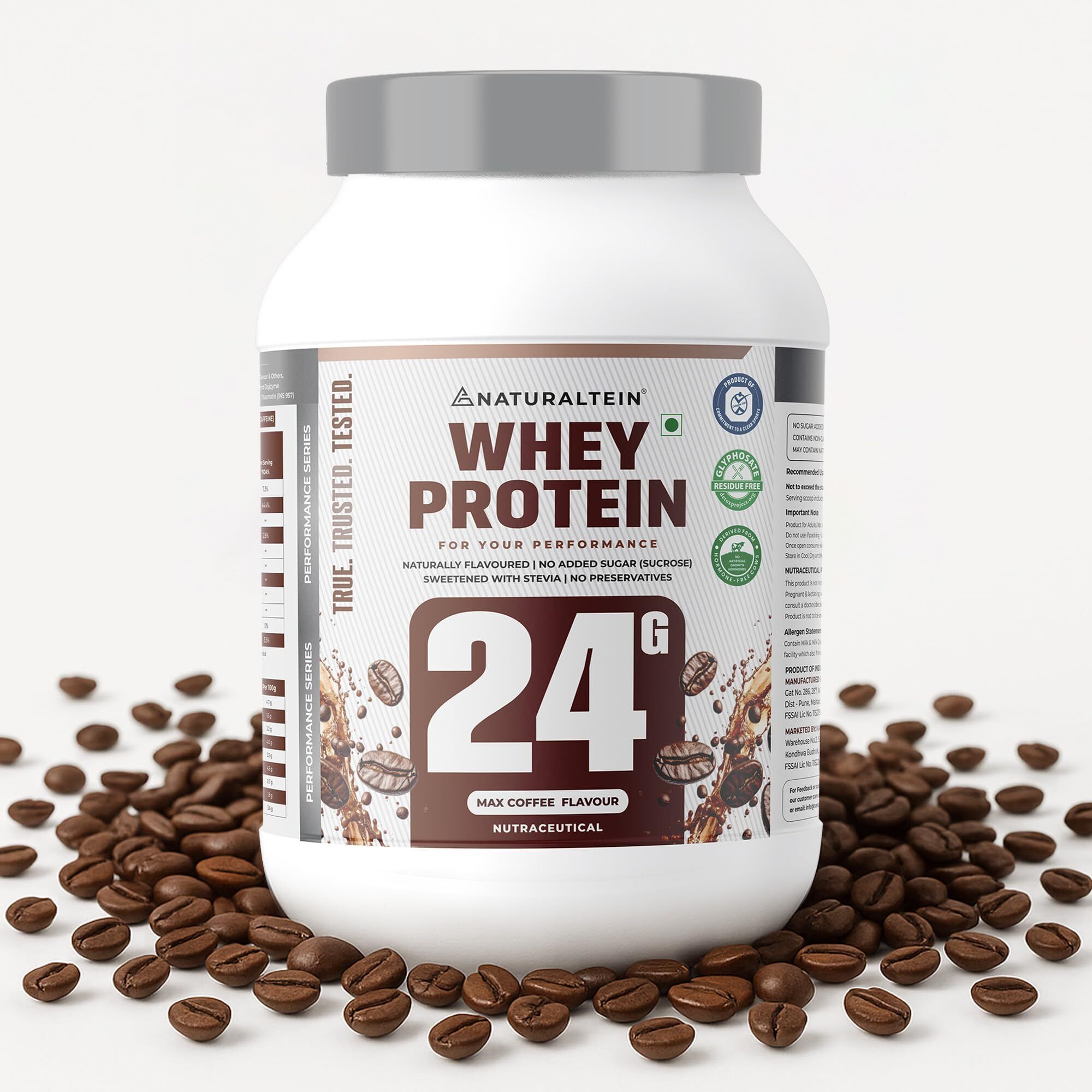 Natural Whey 1kg | Max Coffee | 24g Protein | Stevia | Gluten & Soy Free Whey Protein-image-23
