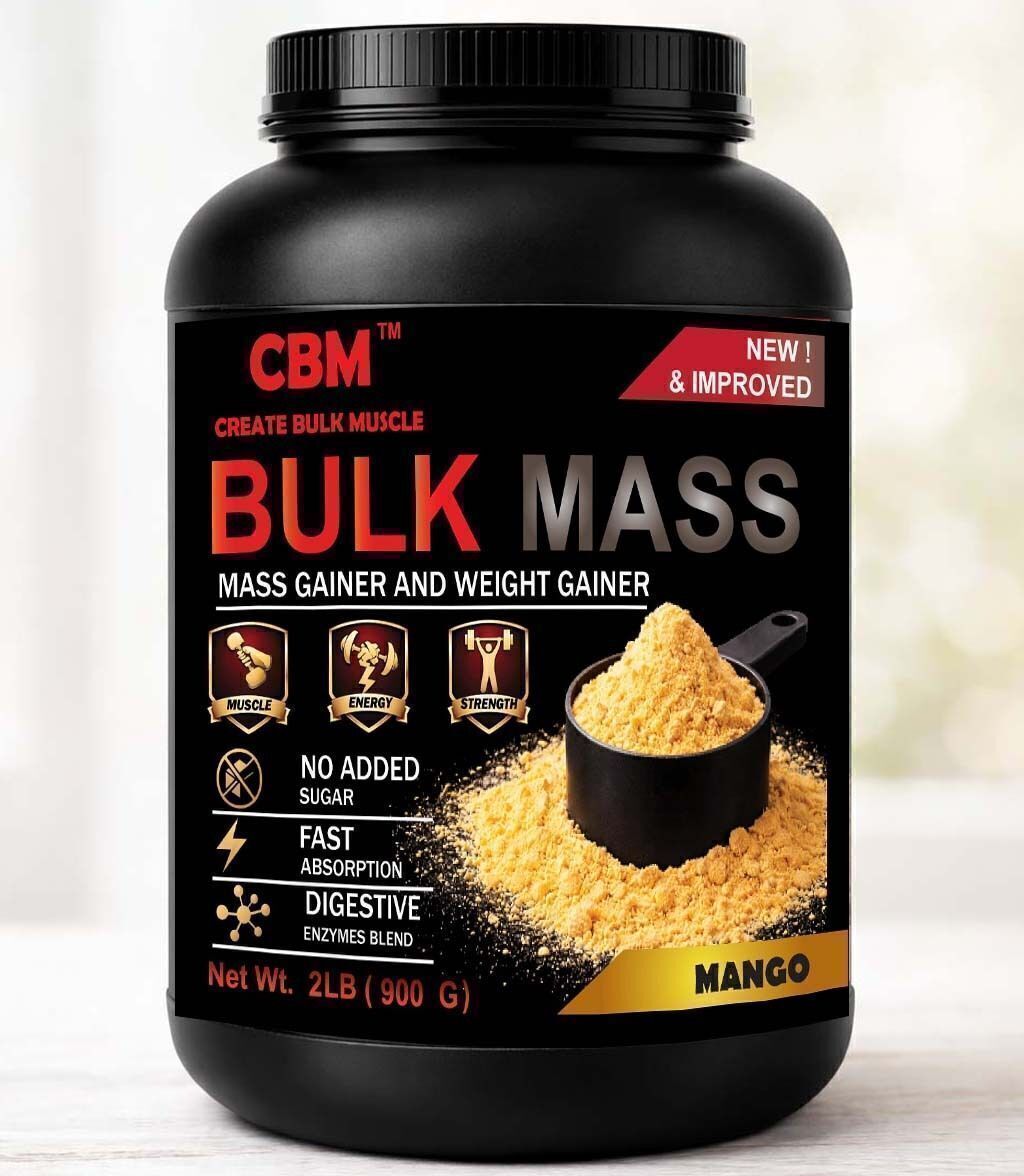 CBM Bulk Mass Hardcore Mango 1 KG Weight Gainers/Mass Gainers-image-0
