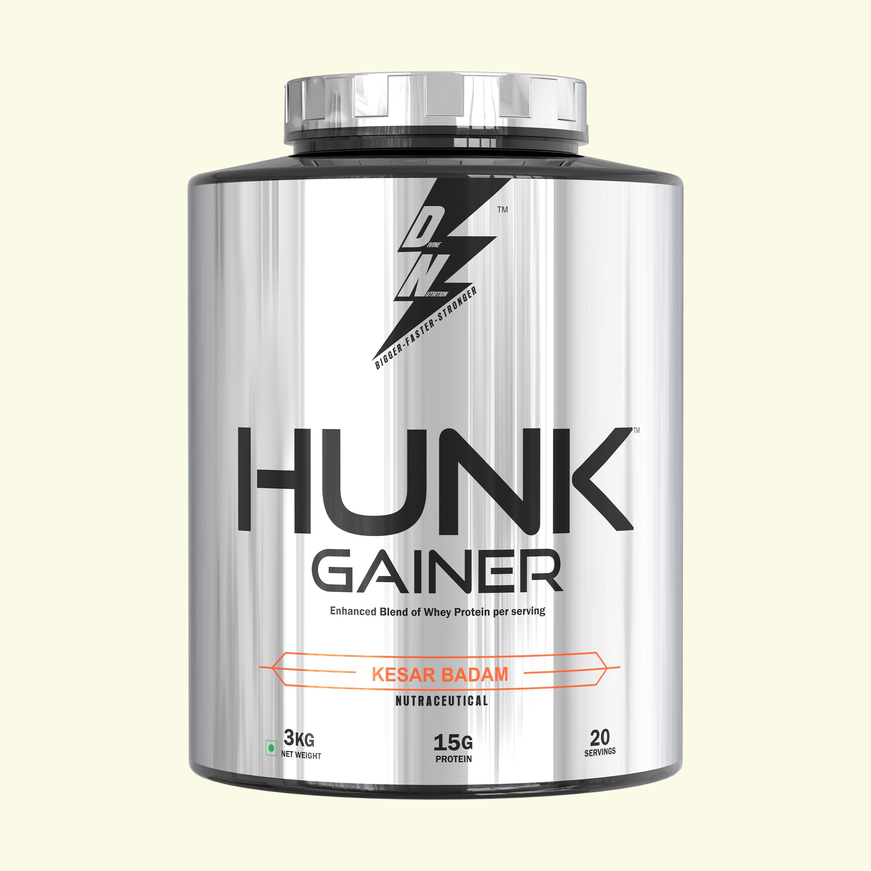 Hunk Gainer, 15g Protein, Weight Gainer, 150g Serving, 20 servings Weight Gainers/Mass Gainers-image-2