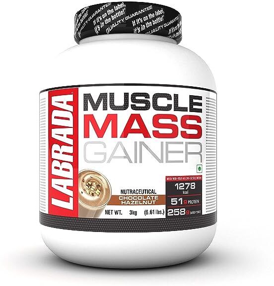 labrada MUSCLE MASS GAINER 3 KG (CHOCOLATE HAZELNUT) Weight Gainers/Mass Gainers-picture-25