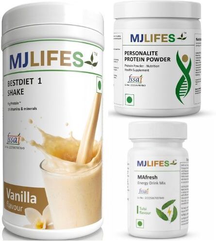 mjlifes Bestdiet 1 Shake Vanilla 500g+Personalite Protein 200g+Tulsi Mafresh 50g Combo Protein Shake-picture-38