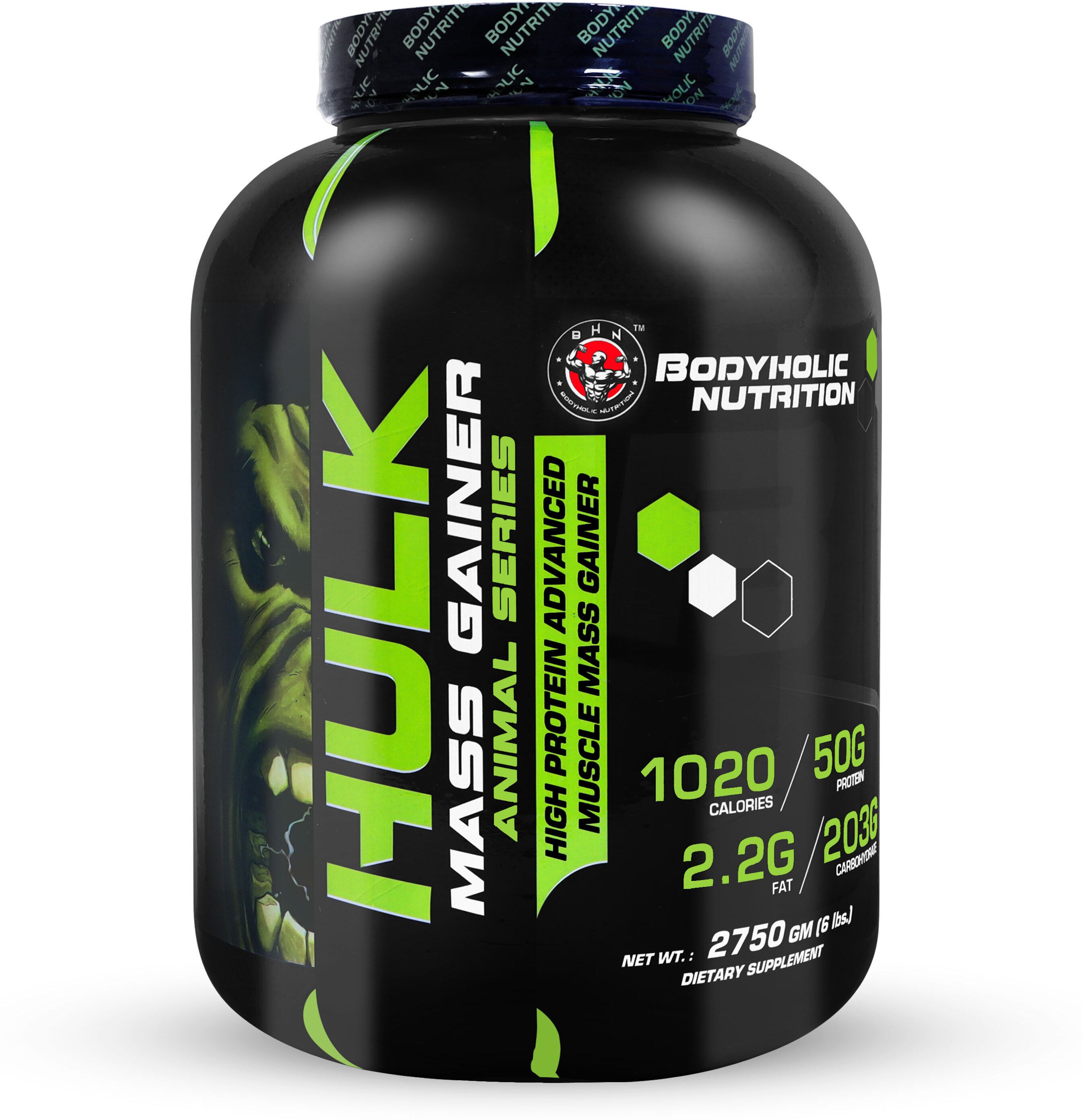 NUTRITION HULK MASS GAINER HIGH PROTEIN ADVANCE MUSCLE MASS GAINER (2.75KG/6LBS) Weight Gainers/Mass Gainers-image-48