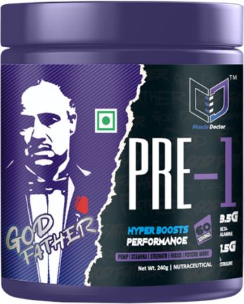 M D God Father PRE-1 Pre workout ,40 Servings (160 g, Blueberry) Pre Workout-image-16