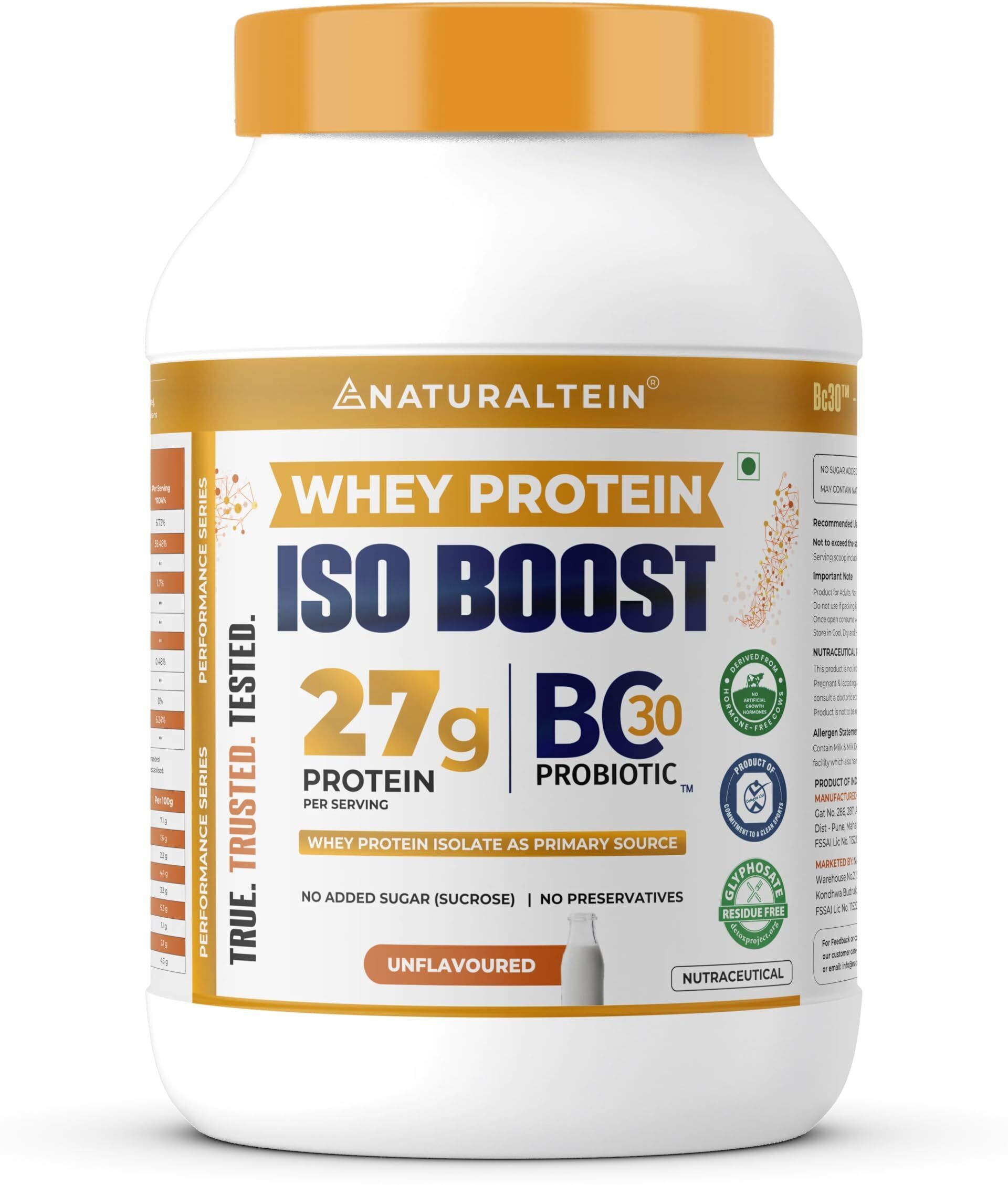 naturaltein ISO BOOST – 27g Clean Protein with BC30 Probiotic | 3X Better Absorption Whey Protein-picture-15