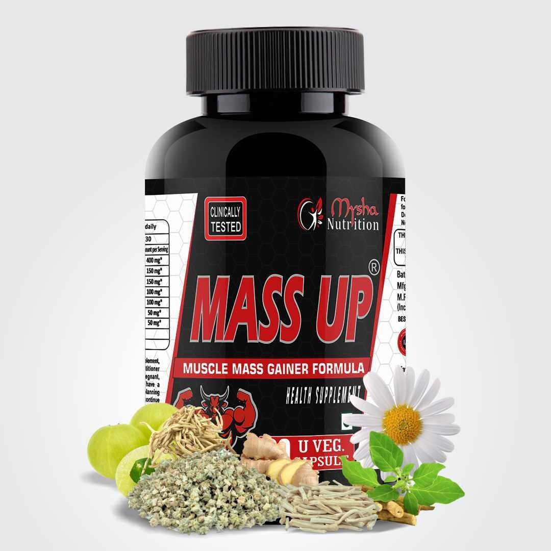 mass up Mysha Nutrition 100% Herbal Supplement for Muscle Growth Weight Gainers/Mass Gainers-picture-20
