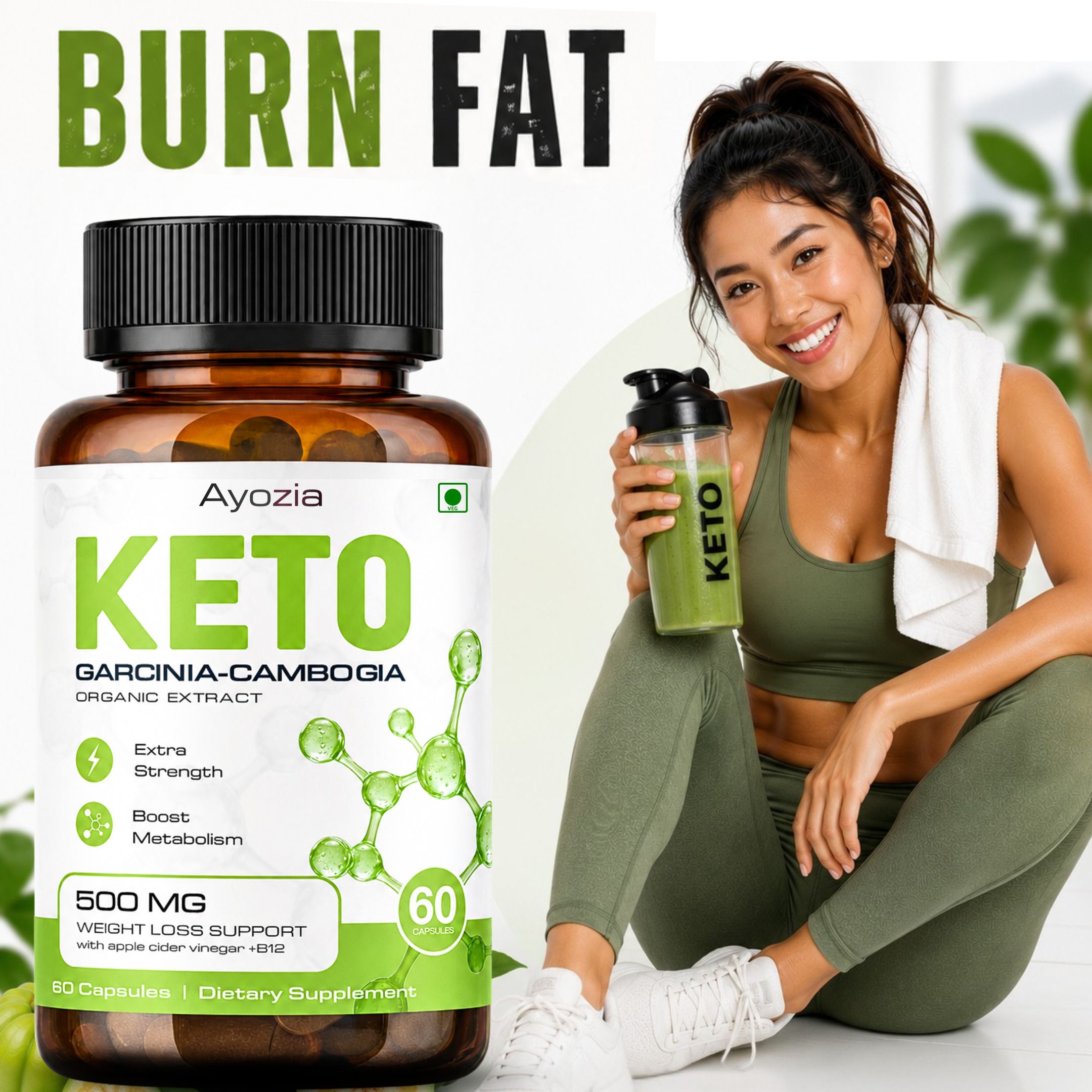 ayozia Keto Weight Support with Natural Extracts & Energy Support Weight Gainers/Mass Gainers-picture-45