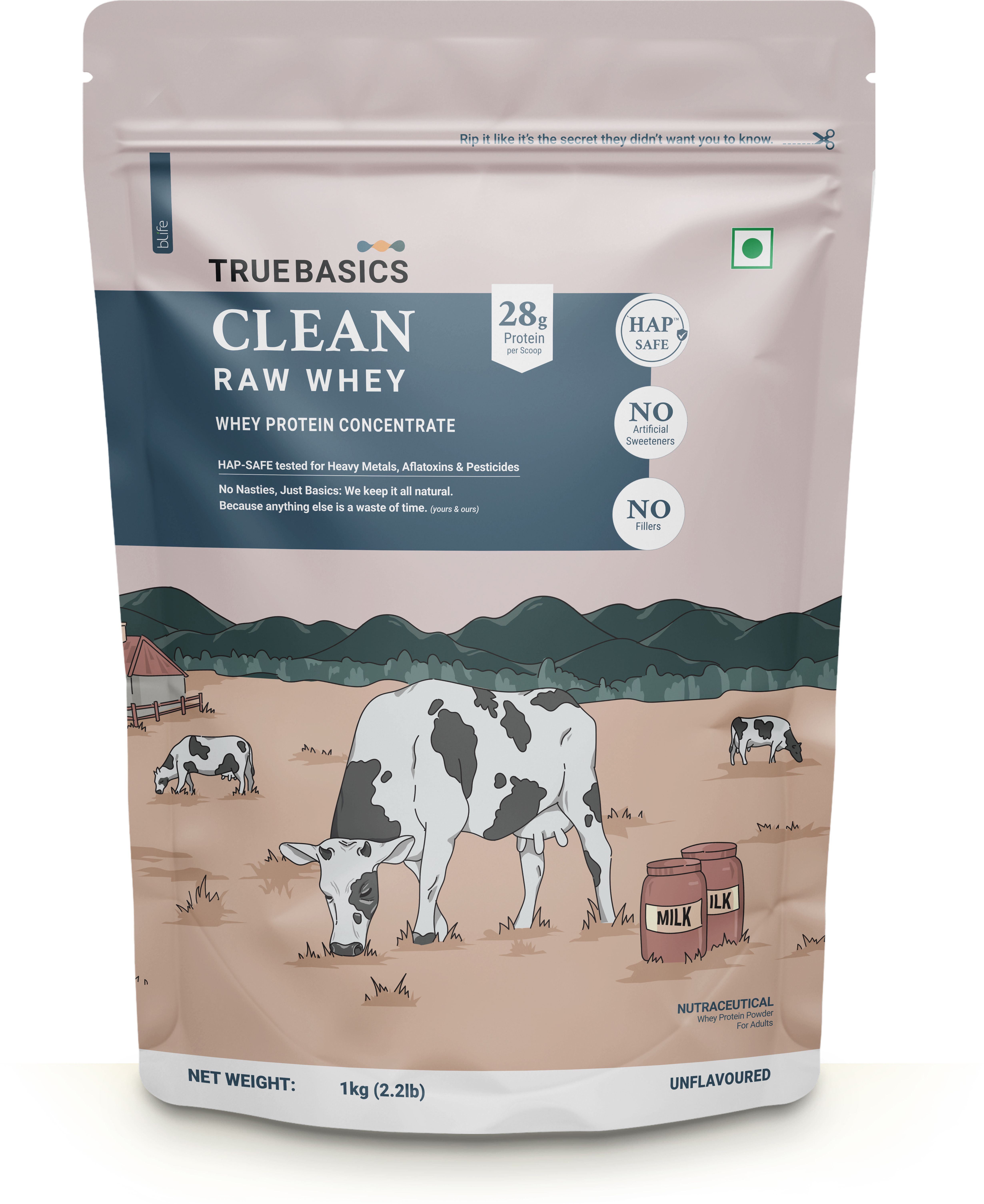 truebasics Clean Raw Whey Protein Concentrate Powder | 28g Protein per Scoop Whey Protein-picture-24