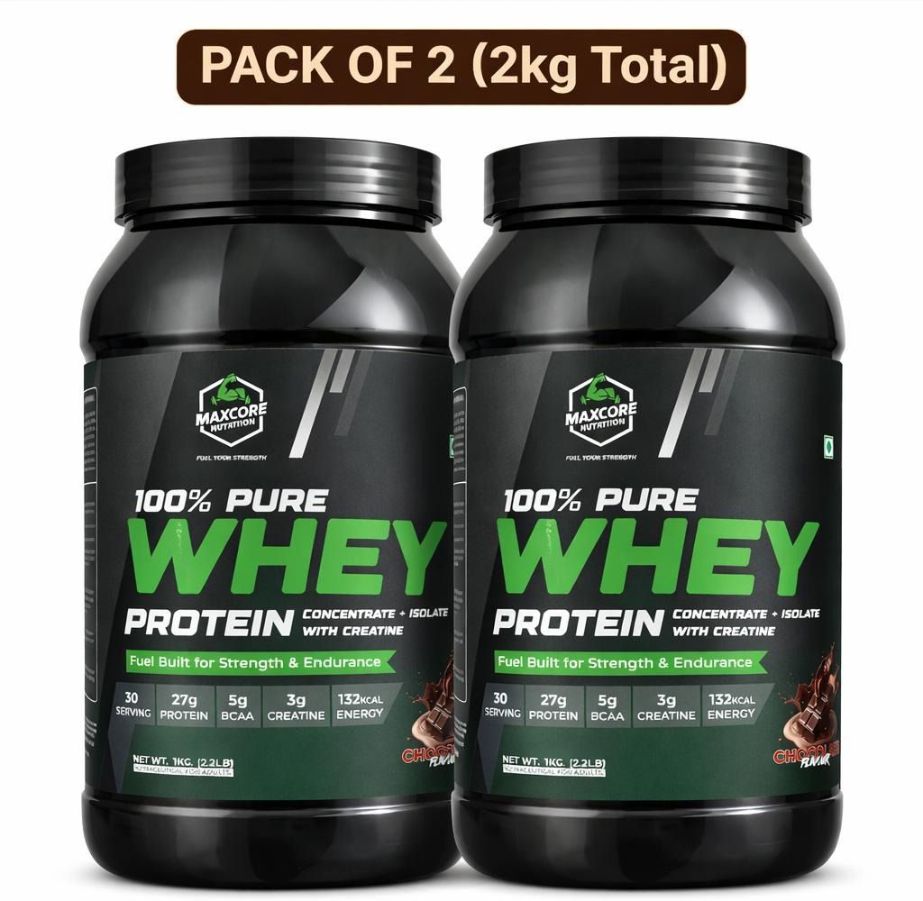 maxcorenutrition Whey Protein Powder | 100% Pure Protein with Creatine | Chocolate Flavor Whey Protein-picture-33