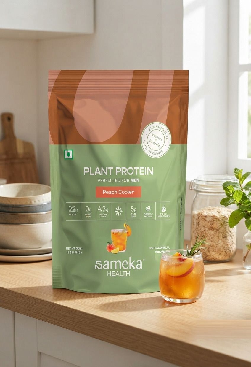 Peach Cooler Men's Plant Protein 500g | 22g Protein | Vitamins | 13 Servings Plant-Based Protein-image-49