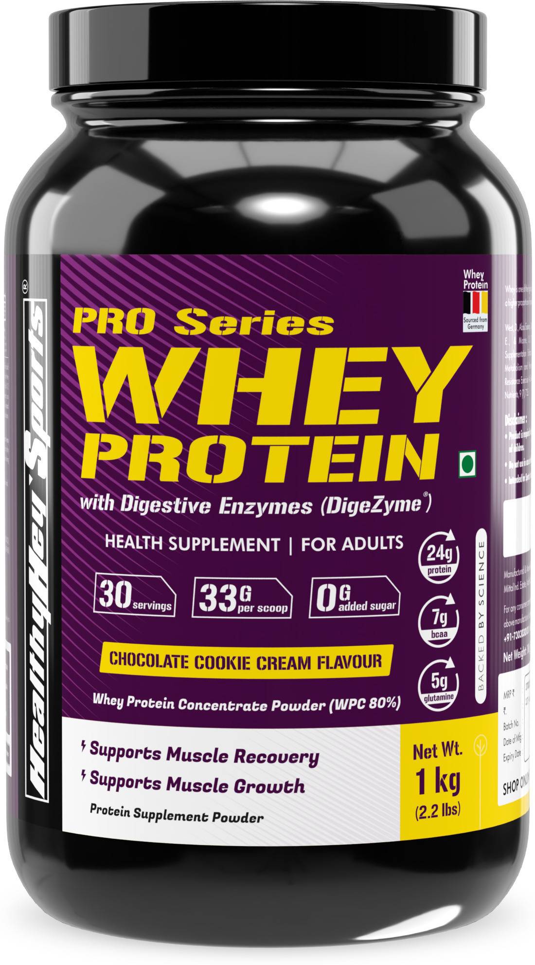 HealthyHey Sports Whey Protein Concentrate 80% Prote