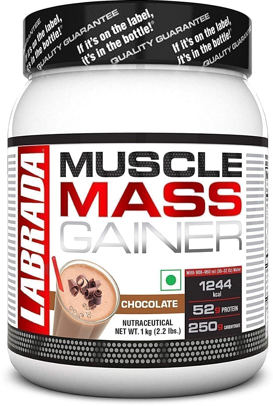 labrada nutrition Muscle Mass Gainer Powder -2.2Lbs(Pack Of 1 Kg) (Chocolate) Weight Gainers/Mass Gainers-picture-16